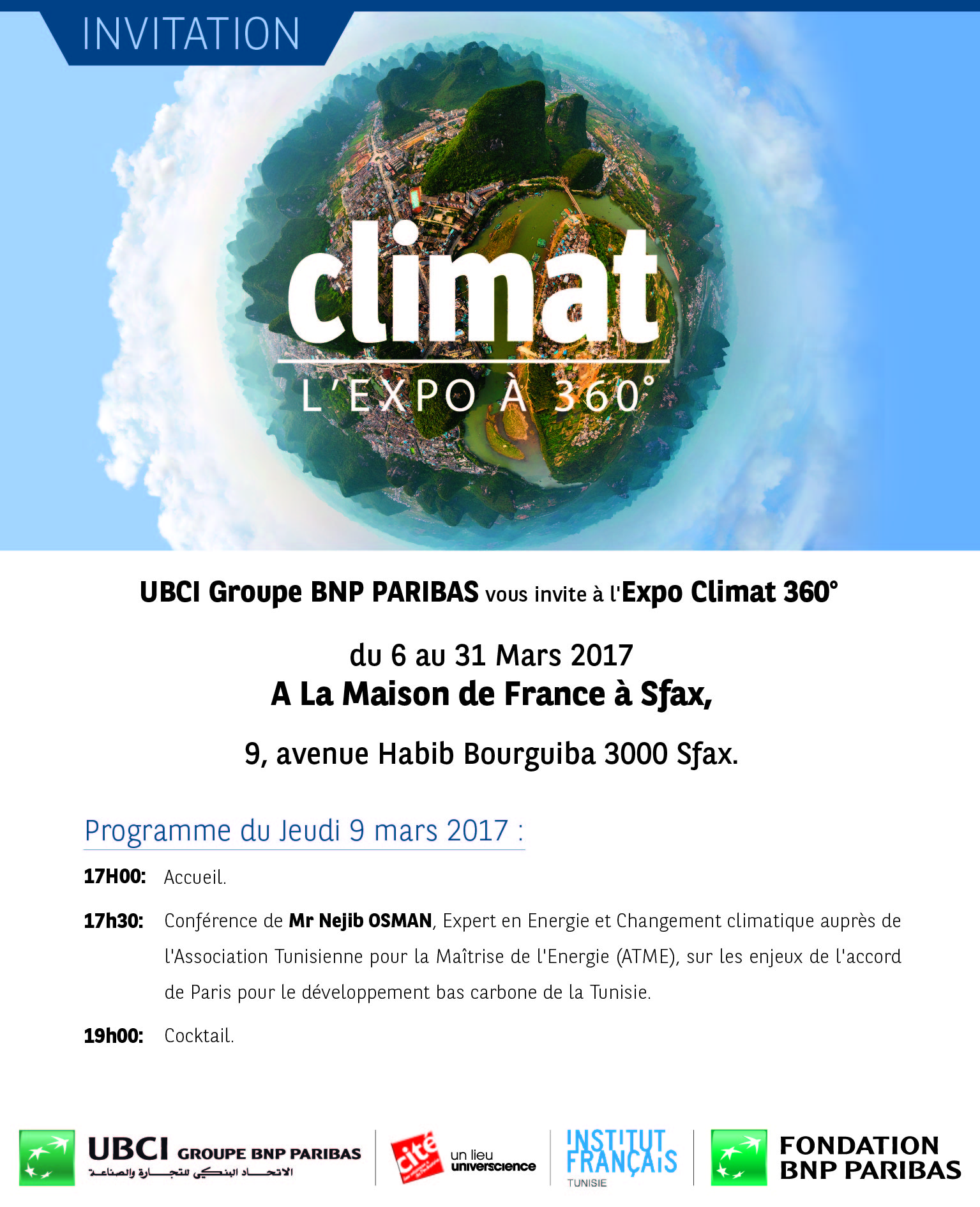 INVITATION CLIMAT Sfax